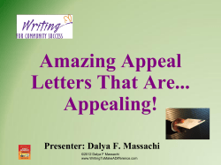 Amazing Appeal Letters That Are... Appealing!