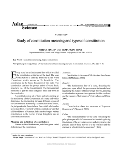 study of constitution meaning and types of