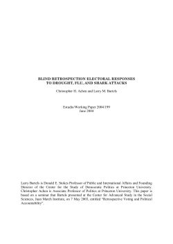 BLIND RETROSPECTION ELECTORAL RESPONSES TO