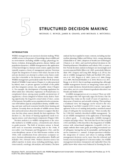 Structured decision making