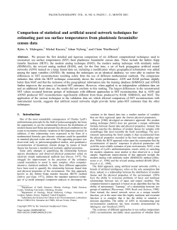 Comparison of statistical and artificial neural network techniques for