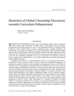 Heuristics of Global Citizenship Discourses towards Curriculum