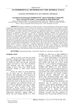 an experimental methodology for arterial walls análise experimental