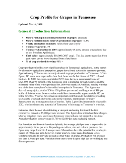 Crop Profile for Grapes in Tennessee