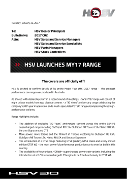 to Red more about the HSV GTSR Launch 2017