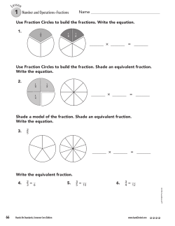 Number and Operations&mdash;Fractions Les