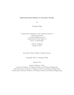Enhancing Flash Lifetime in Secondary Storage by Chengjun Wang