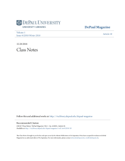 Class Notes - Via Sapientiae