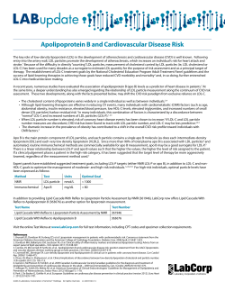 Apolipoprotein B and Cardiovascular Disease Risk