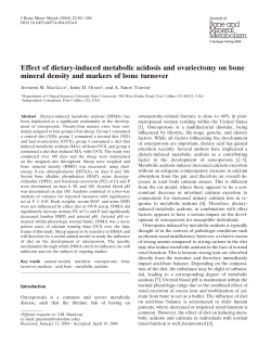 Effect of dietary-induced metabolic acidosis and