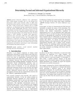 Determining Formal and Informal Organizational Hierarchy