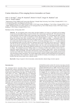 Canine detection of free-ranging brown treesnakes on Guam