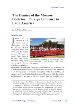 The Demise of the Monroe Doctrine: Foreign Influence in Latin