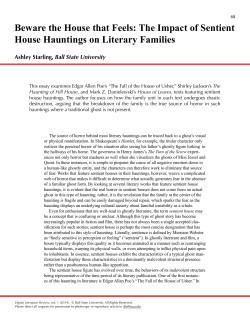 Beware the House that Feels - Ball State English Department