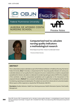 Computerized tool to calculate nursing quality indicators: a