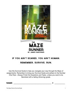 The Maze Runner Survival Guide TpT