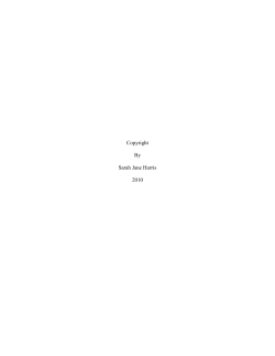 The Dissertation Committee for Sarah Jane Harris certifies that this