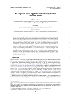 An Empirical Bayes Approach to Estimating Ordinal Treatment Effects