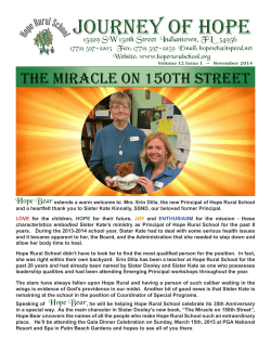 Fall 2014 - Hope Rural School