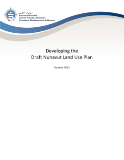 Developing the Draft Nunavut Land Use Plan