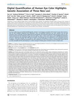 Digital Quantification of Human Eye Color Highlights Genetic