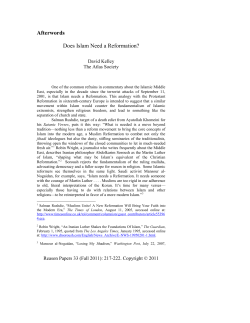 Does Islam Need a Reformation?