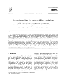 Segregation and flow during the solidification of alloys