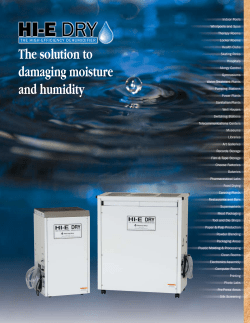 Commercial Dehumidification Brochure - Therma-Stor