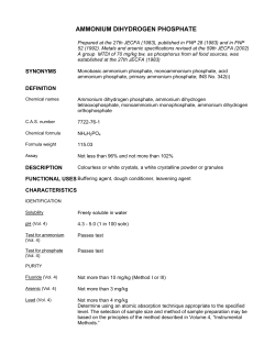 AMMONIUM DIHYDROGEN PHOSPHATE