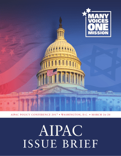 issue brief - AIPAC Policy Conference