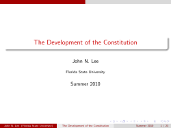 The Development of the Constitution