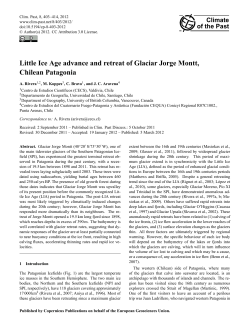 Little Ice Age advance and retreat of Glaciar Jorge Montt, Chilean