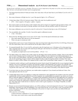 Dimensional Analysis aka FLM (Factor Label
