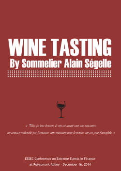 the wine tasting notes by Sommelier Alain S&eacute;gelle