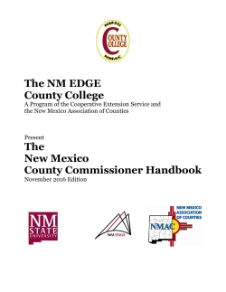 NM County Commissioners Handbook - NM EDGE