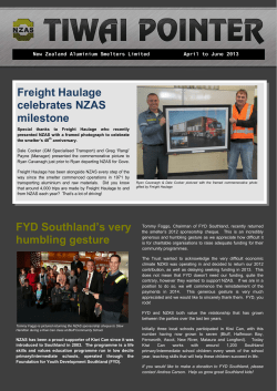 April - June 2013 - New Zealand`s Aluminium Smelter