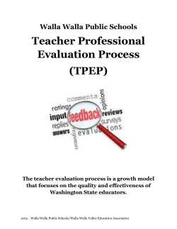 Teacher Professional Evaluation Process (TPEP)