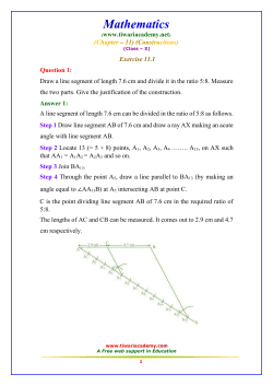 (www.tiwariacademy.net) Exercise 11.1 Question 1: Draw a line