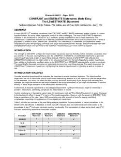 Paper 351-2011 - CONTRAST and ESTIMATE Statements Made