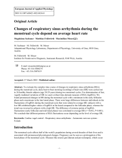 Changes of respiratory sinus arrhythmia during the menstrual cycle