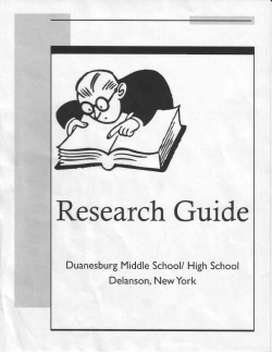 DCS Research Guide, Grades 6-12