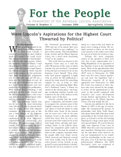 For the People - Abraham Lincoln Association
