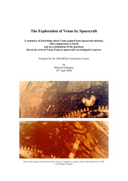 The Exploration of Venus by Spacecraft