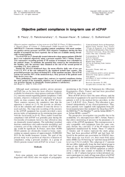 Objective patient compliance in long-term use of nCPAP
