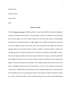 Student name Instructor name Course name Date Nectar in a Sieve