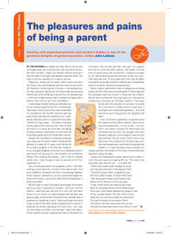 The pleasures and pains of being a parent