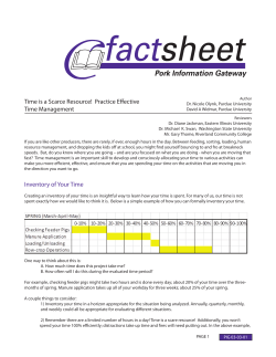 Time is a Scarce Resource!