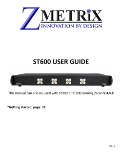 ST600 USER GUIDE
