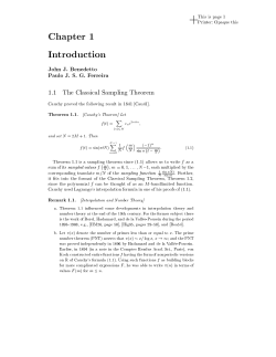 The classical sampling theorem, and non-uniform
