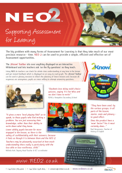 Supporting Assessment for Learning